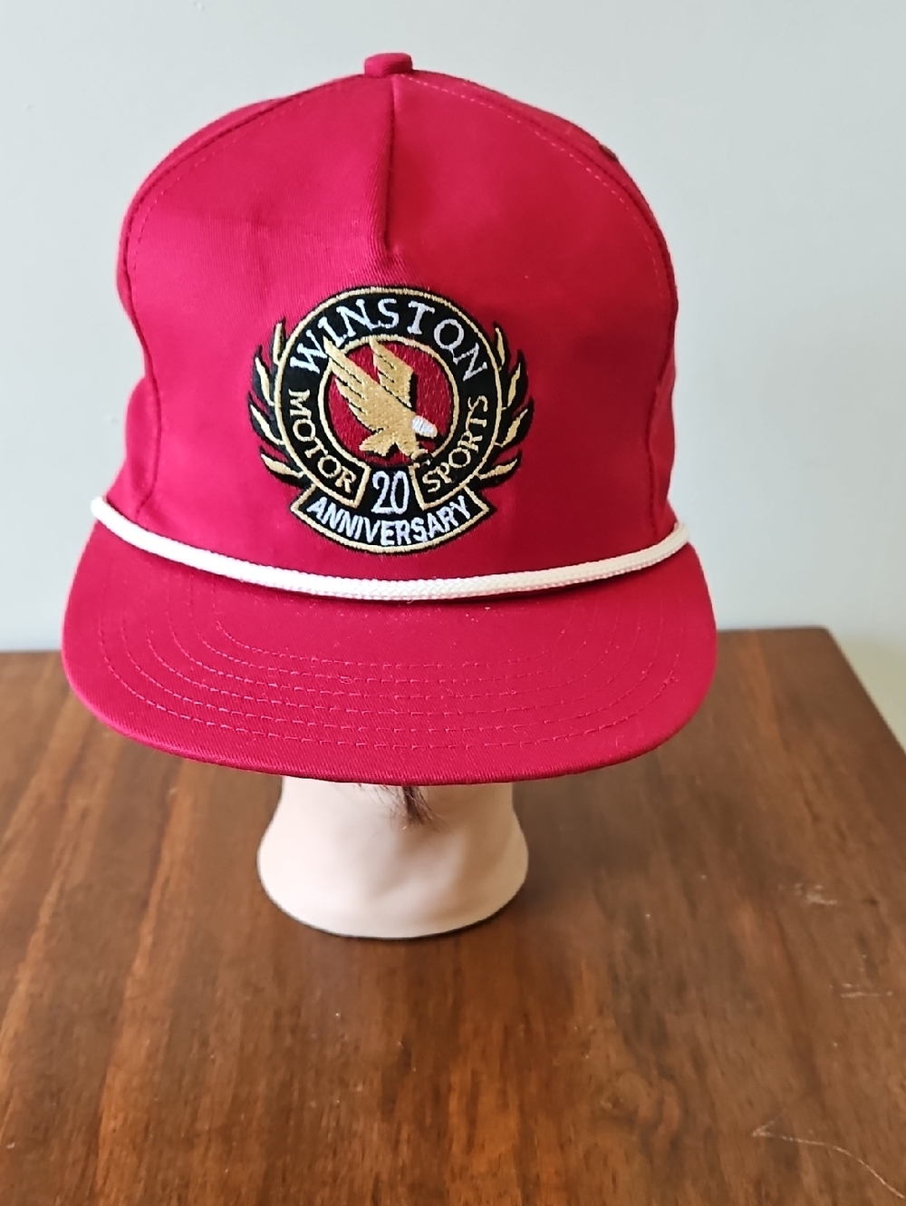 Vintage Eagle Ridge Winston Motor Sports 20th Anniversary Rope Snapback Hat USA